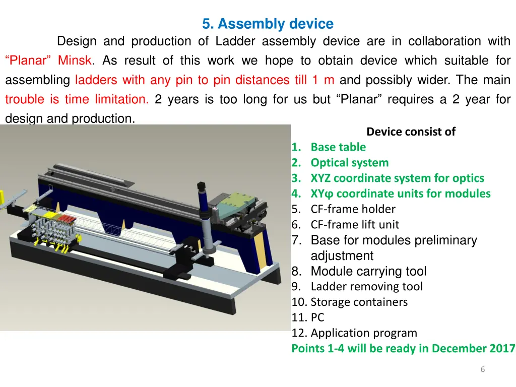 5 assembly device