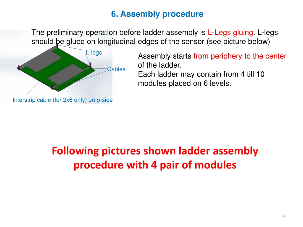 6 assembly procedure