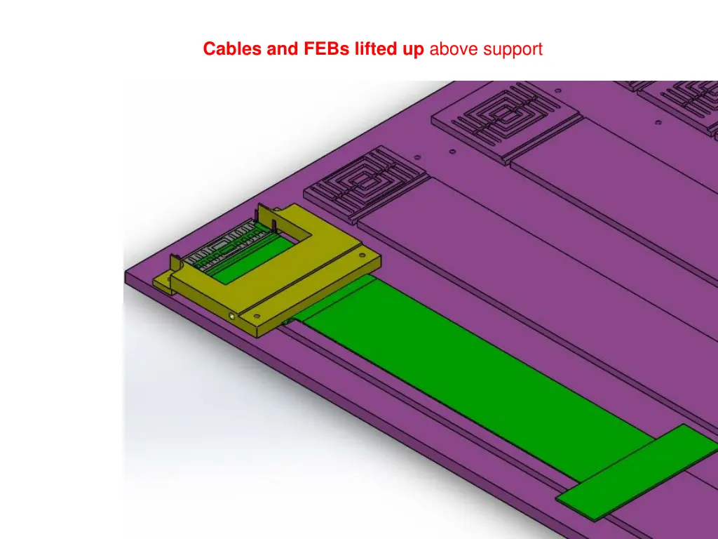 cables and febs lifted up above support