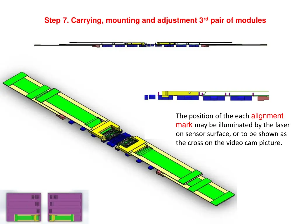 step 7 carrying mounting and adjustment 3 rd pair