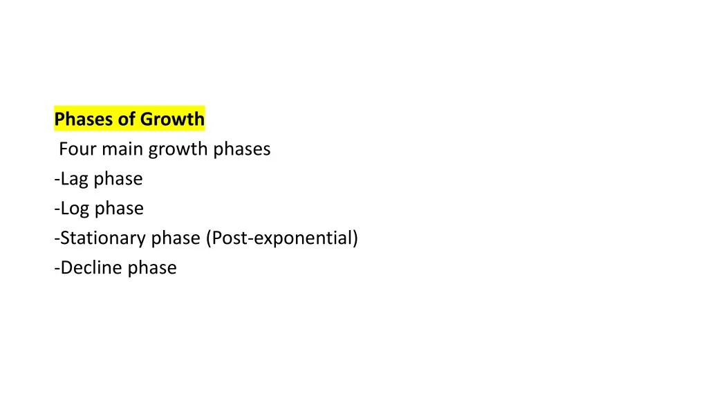 phases of growth four main growth phases