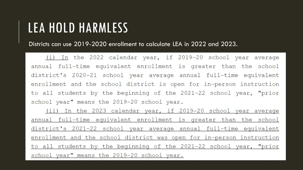 lea hold harmless