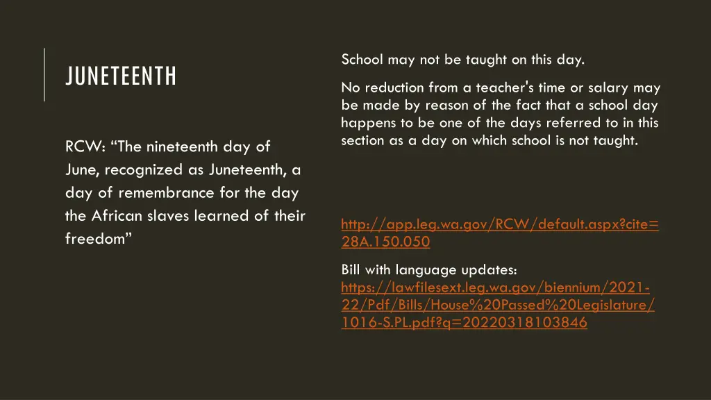 school may not be taught on this day