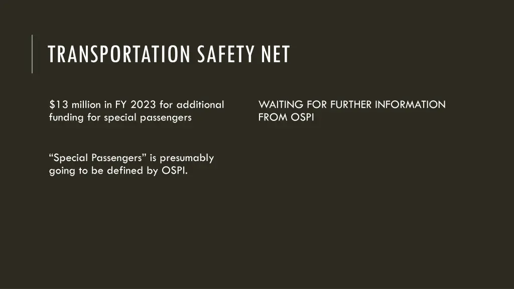 transportation safety net