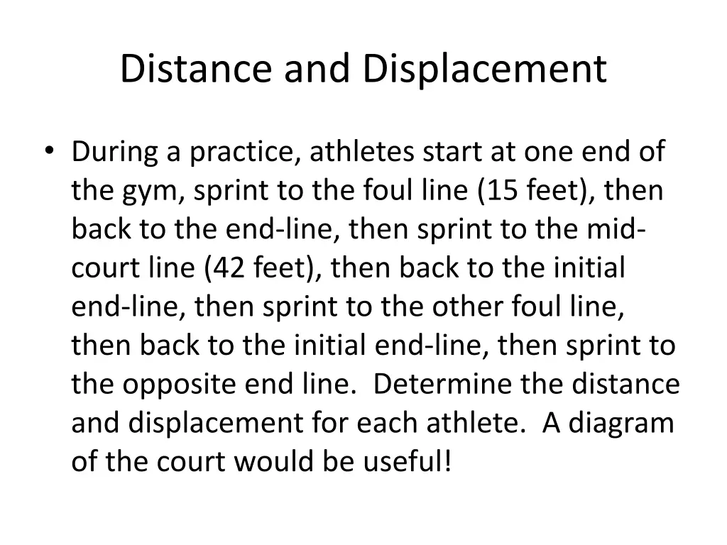 distance and displacement
