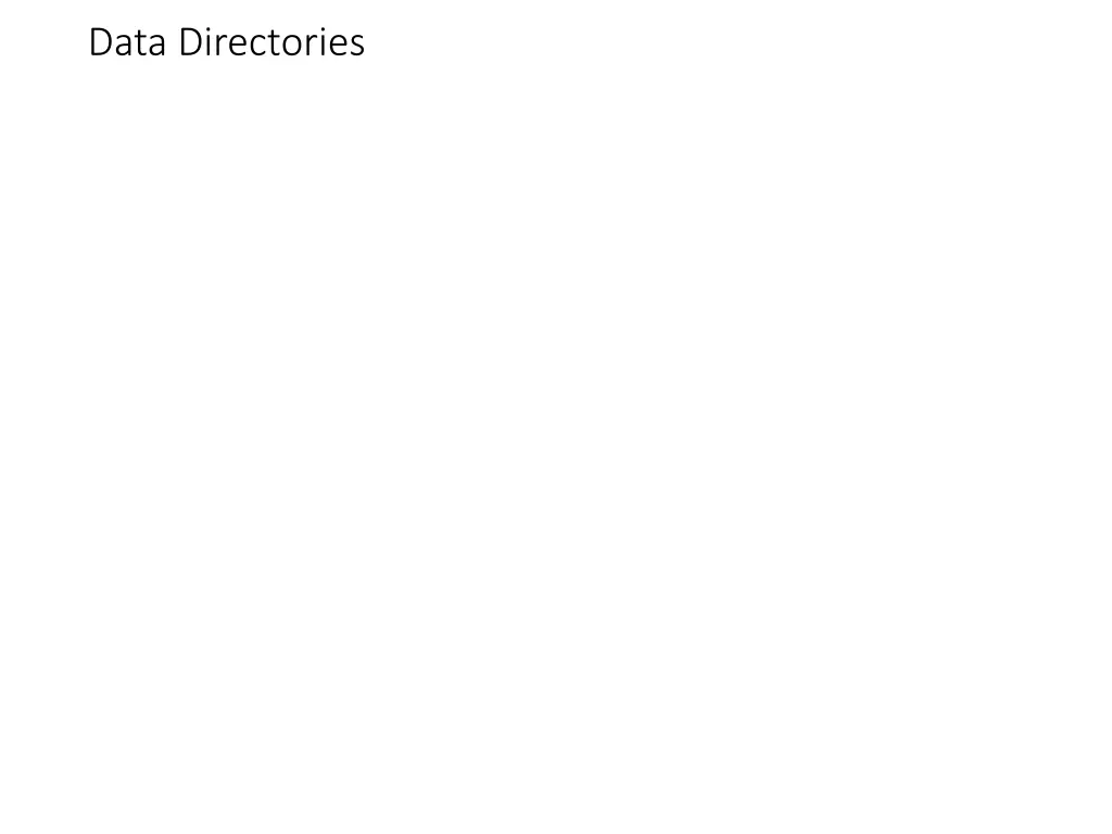 data directories