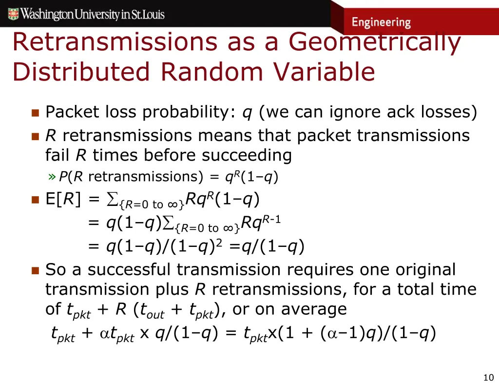 retransmissions as a geometrically distributed