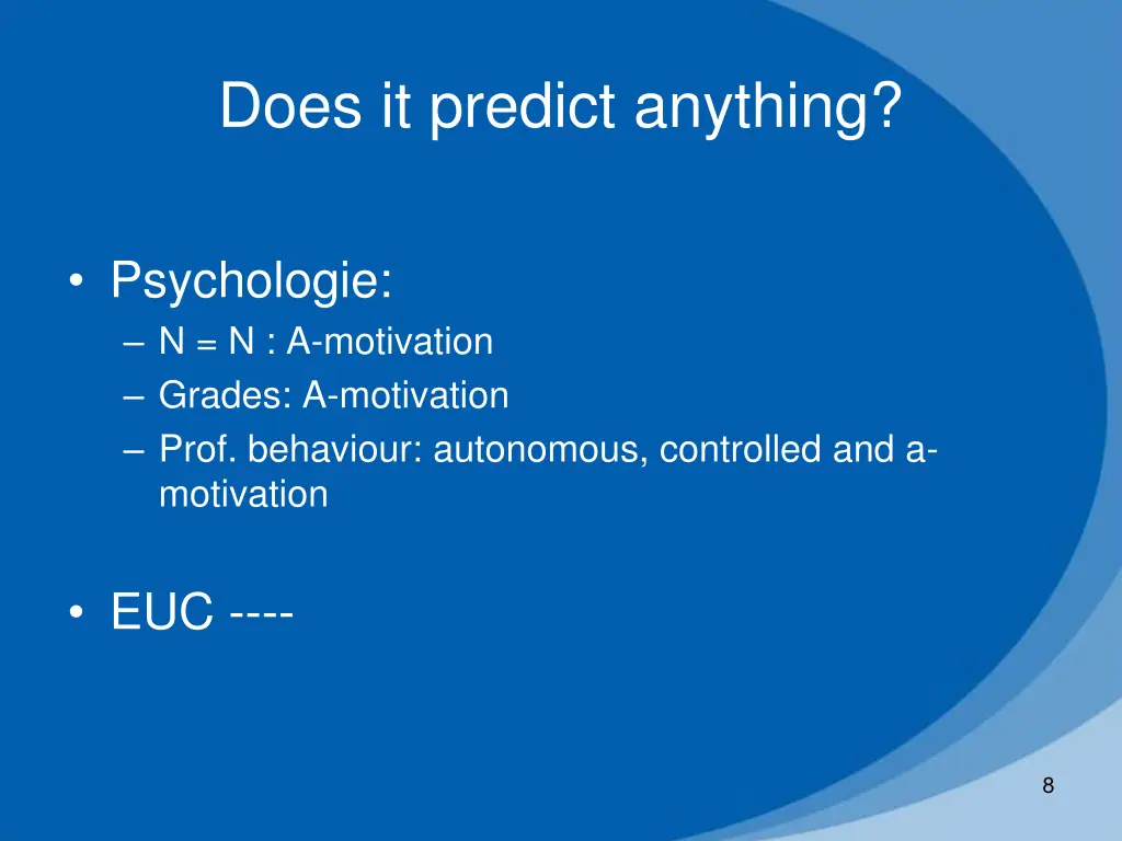 does it predict anything