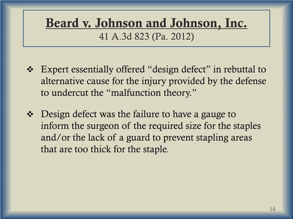 beard v johnson and johnson 1