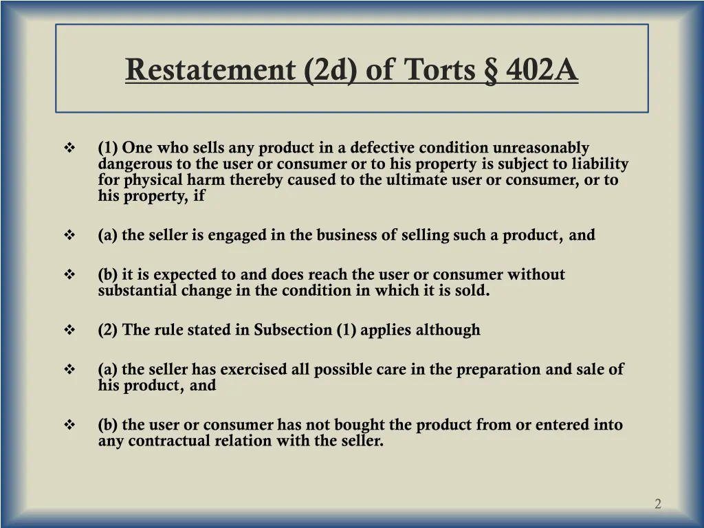 restatement 2d of torts 402a