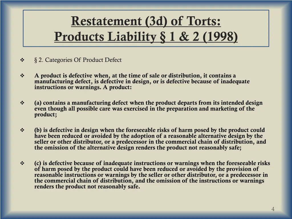 restatement 3d of torts products liability 1