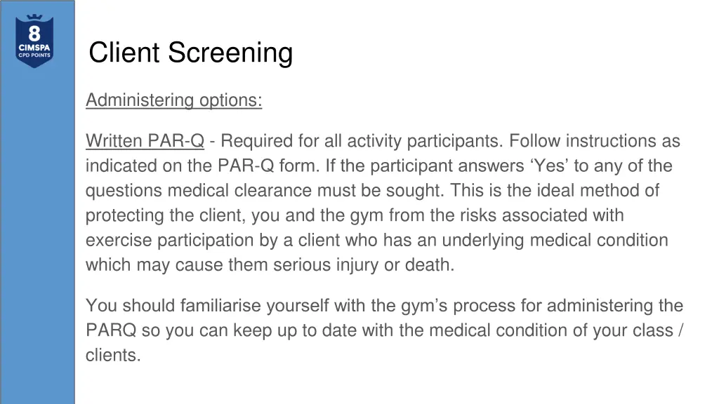 client screening 2