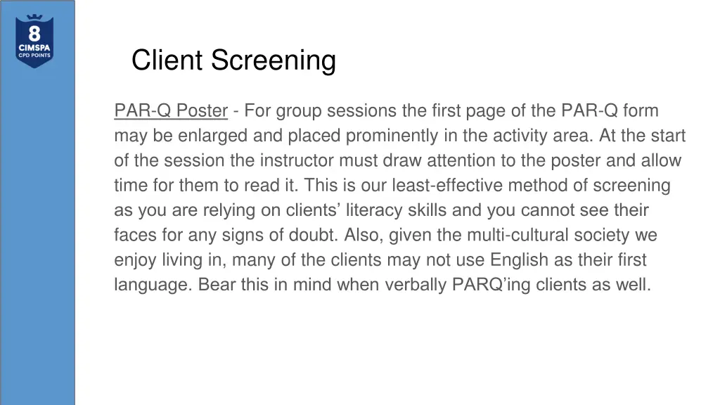 client screening 5