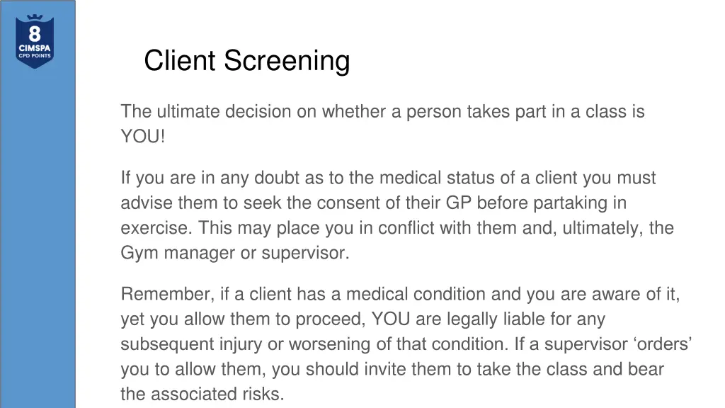 client screening 6