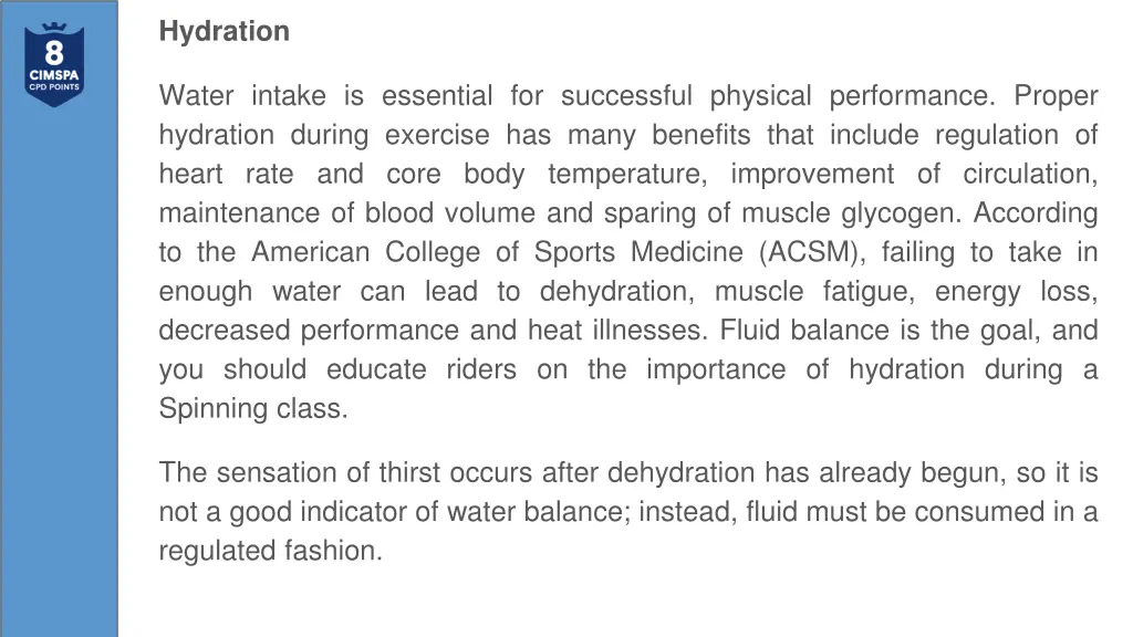hydration