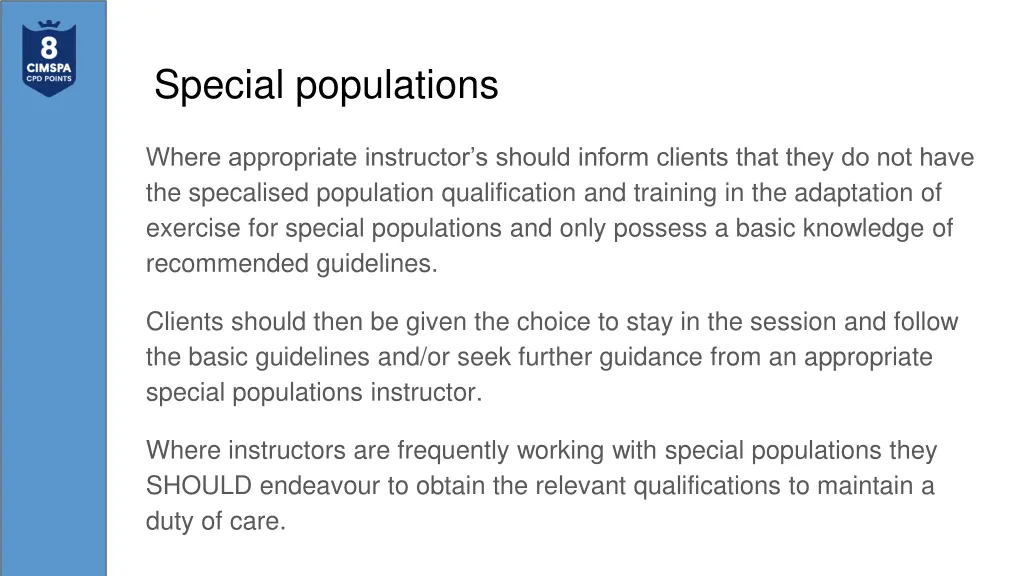 special populations 1