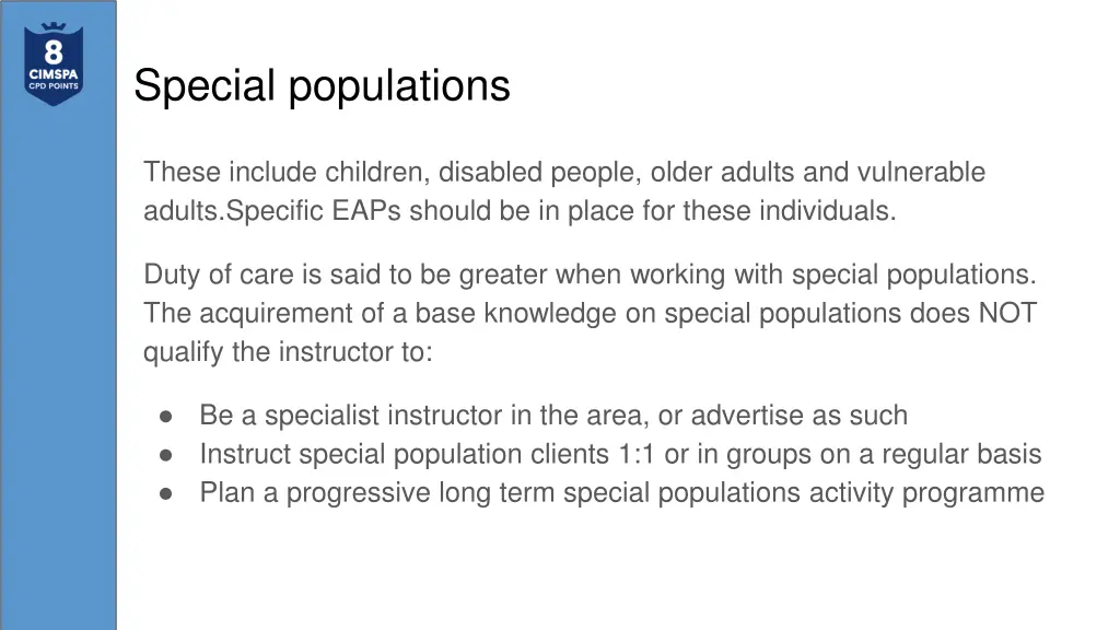 special populations