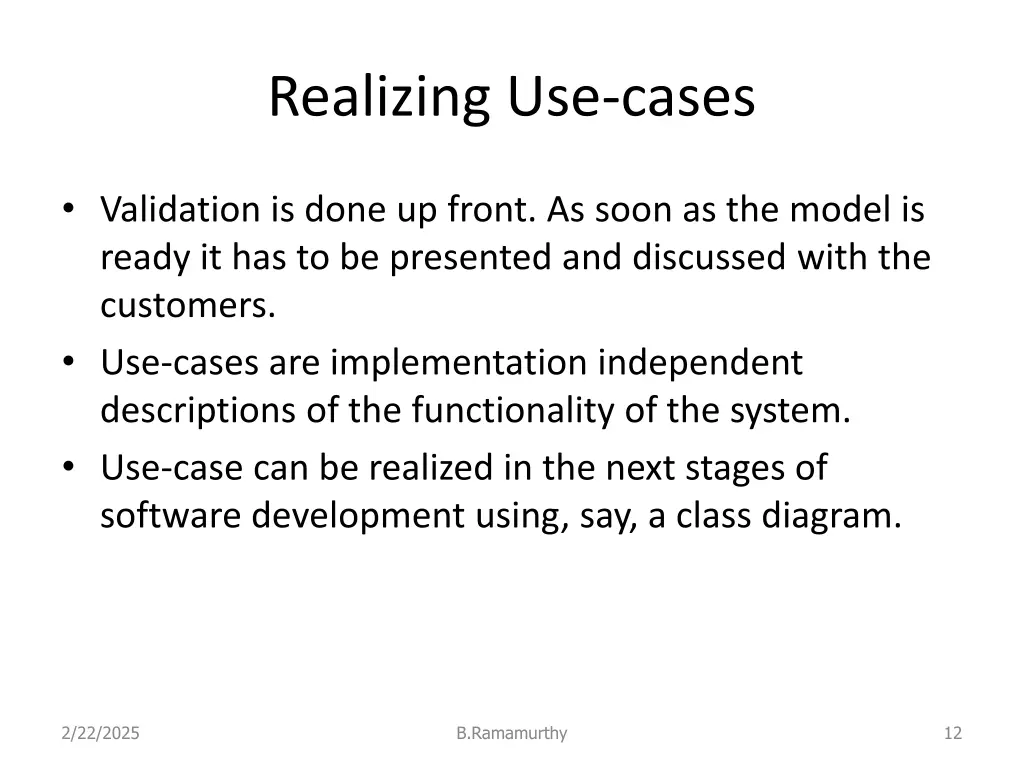 realizing use cases