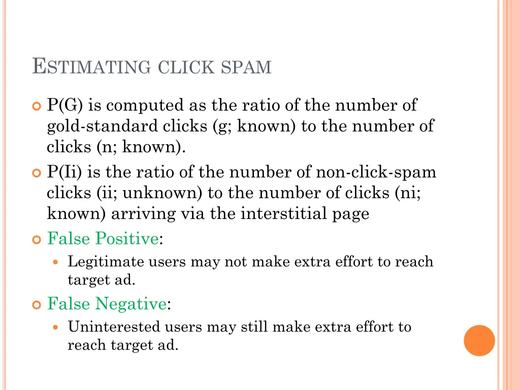 e stimating click spam