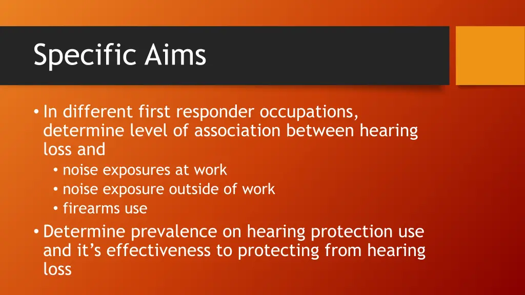 specific aims