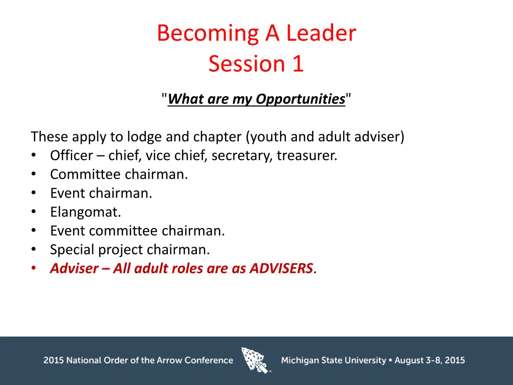 becoming a leader session 1