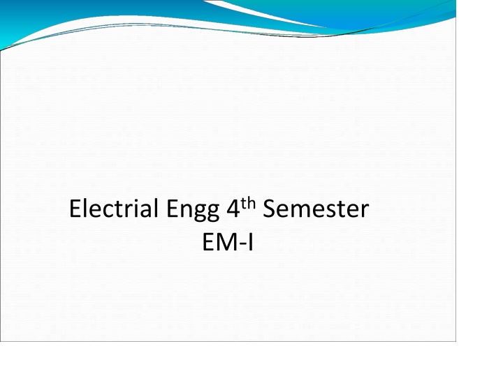 electrial engg 4 th semester em i