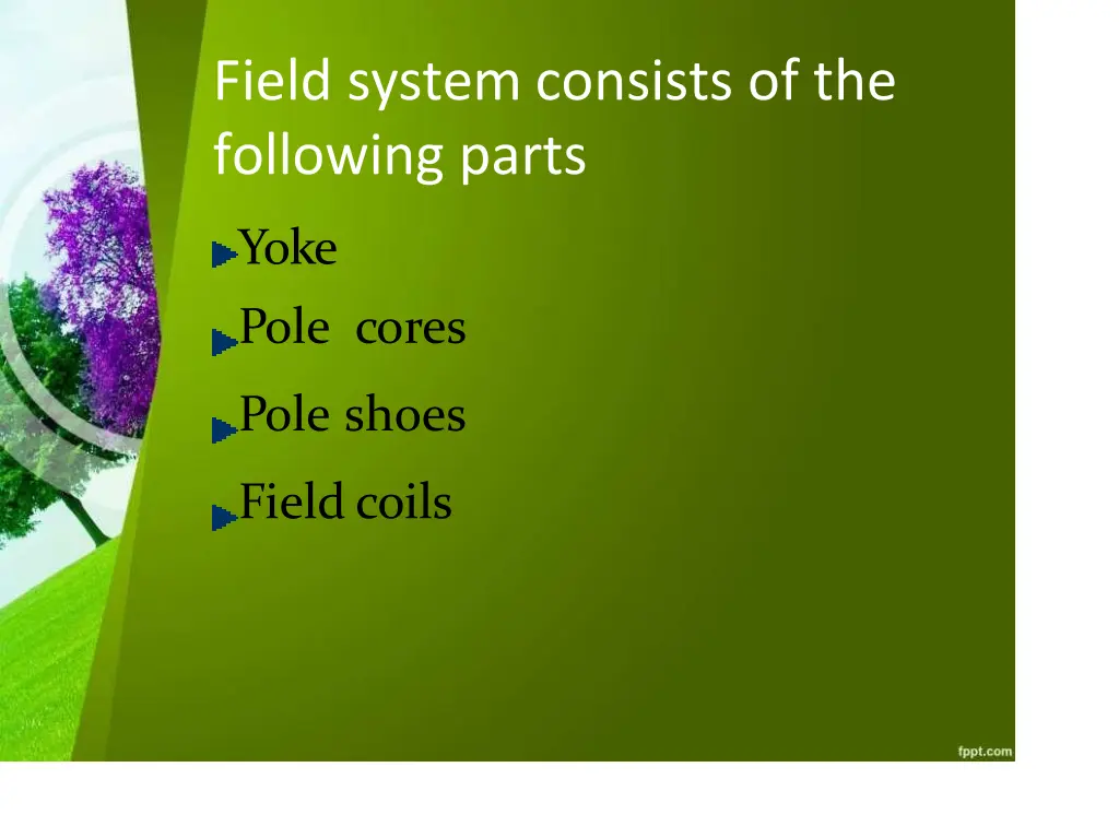 field system consists of the following parts
