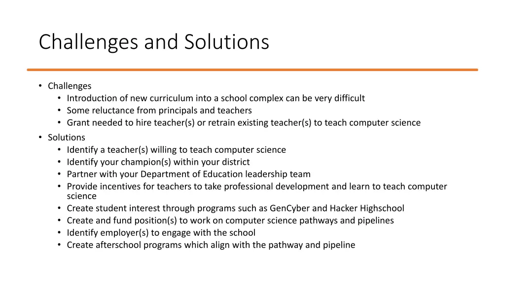 challenges and solutions