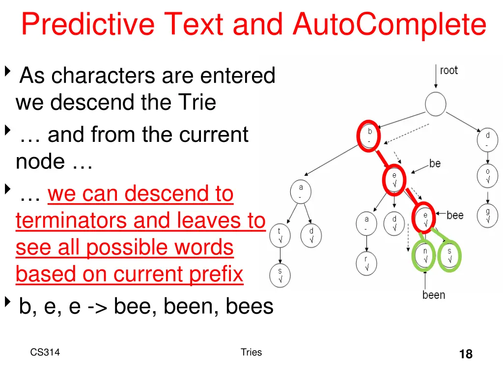 predictive text and autocomplete