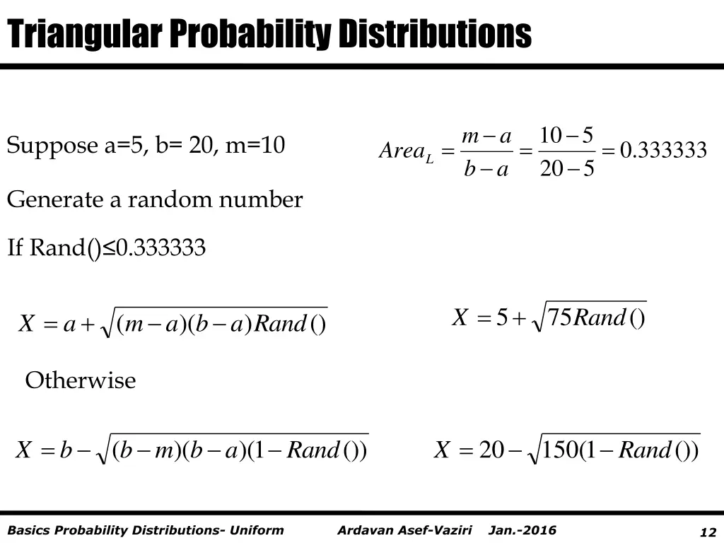 triangular probability distributions 7
