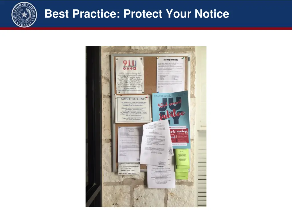 best practice protect your notice