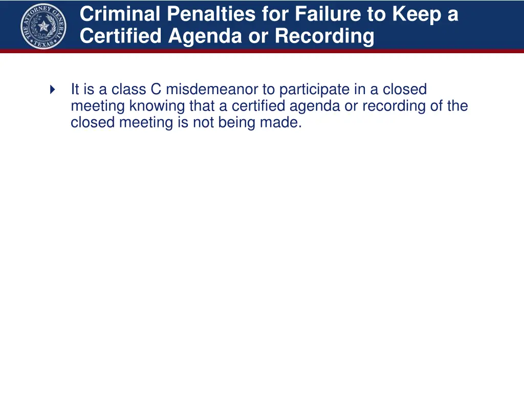 criminal penalties for failure to keep