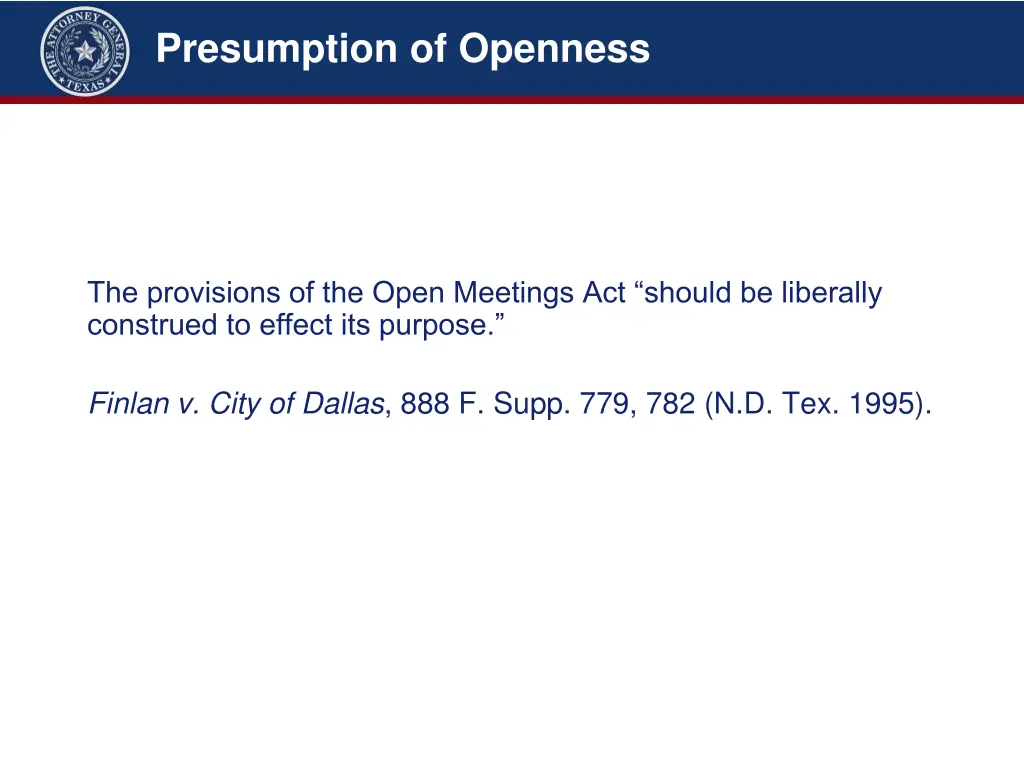 presumption of openness