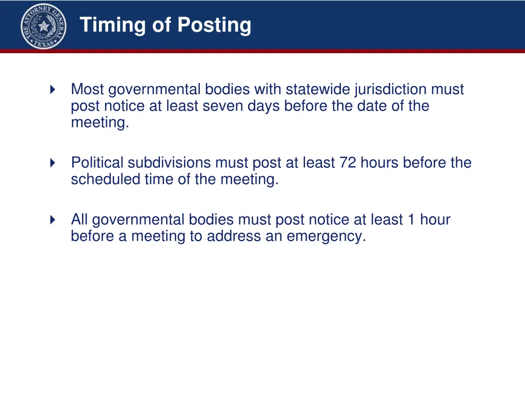 timing of posting