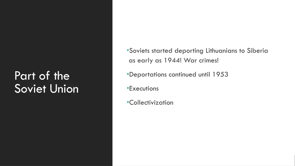 soviets started deporting lithuanians to siberia