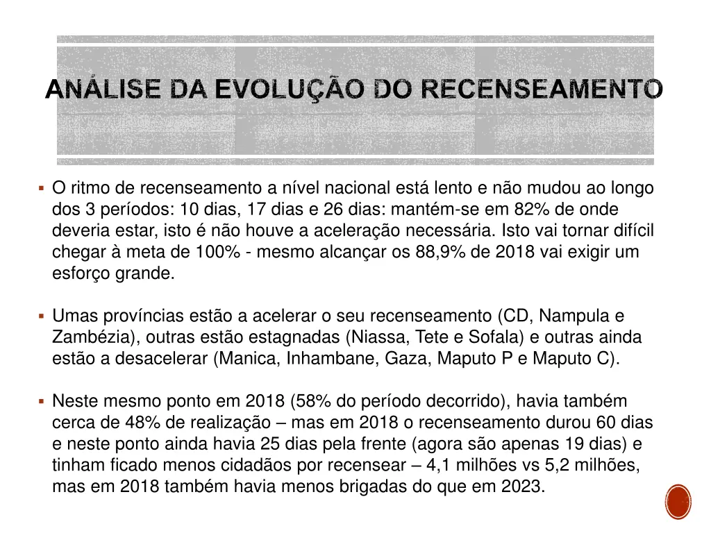 an lise da evolu o do recenseamento