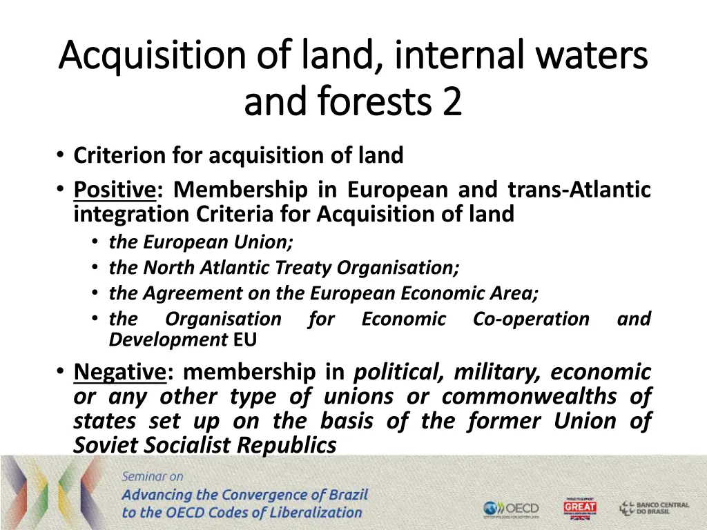 acquisition of acquisition of l land 1