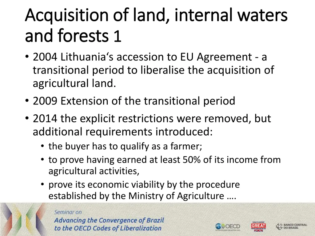 acquisition of acquisition of l land