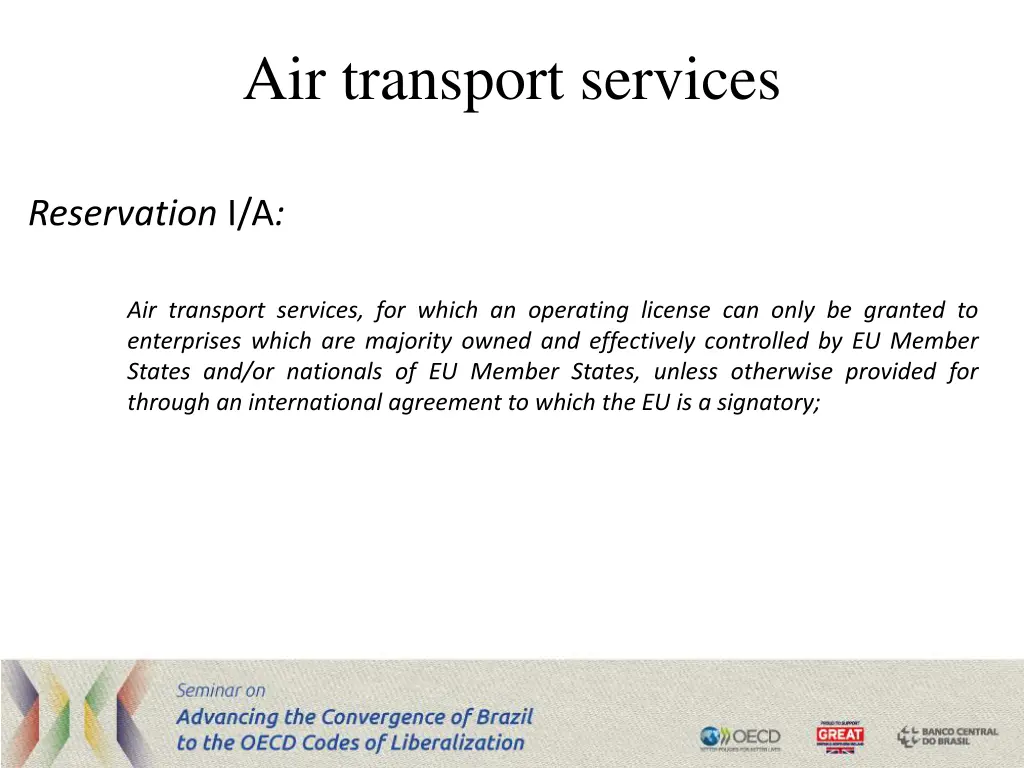 air transport services