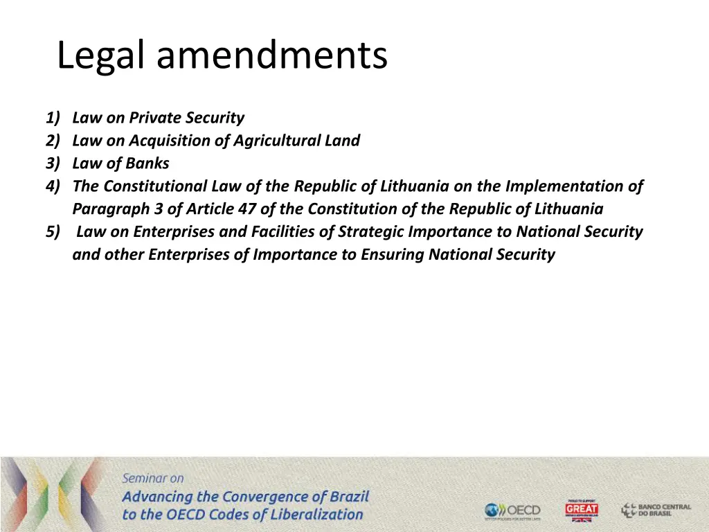legal amendments