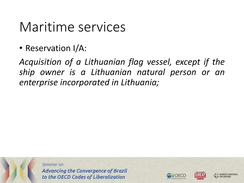 maritime services