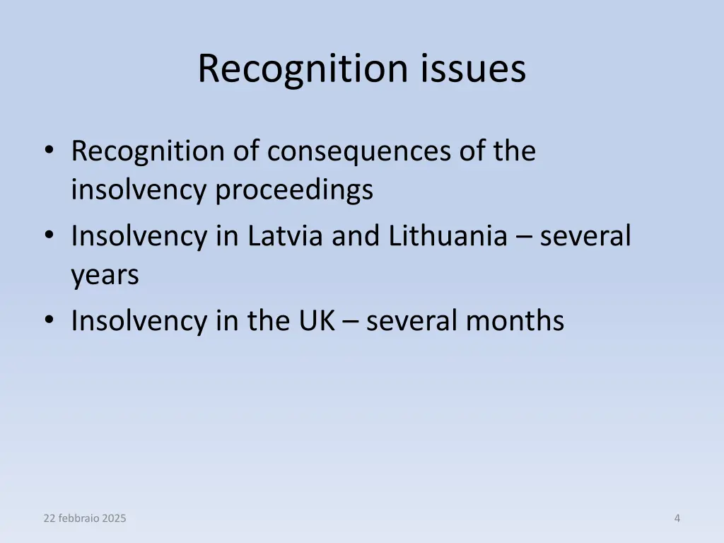 recognition issues 2