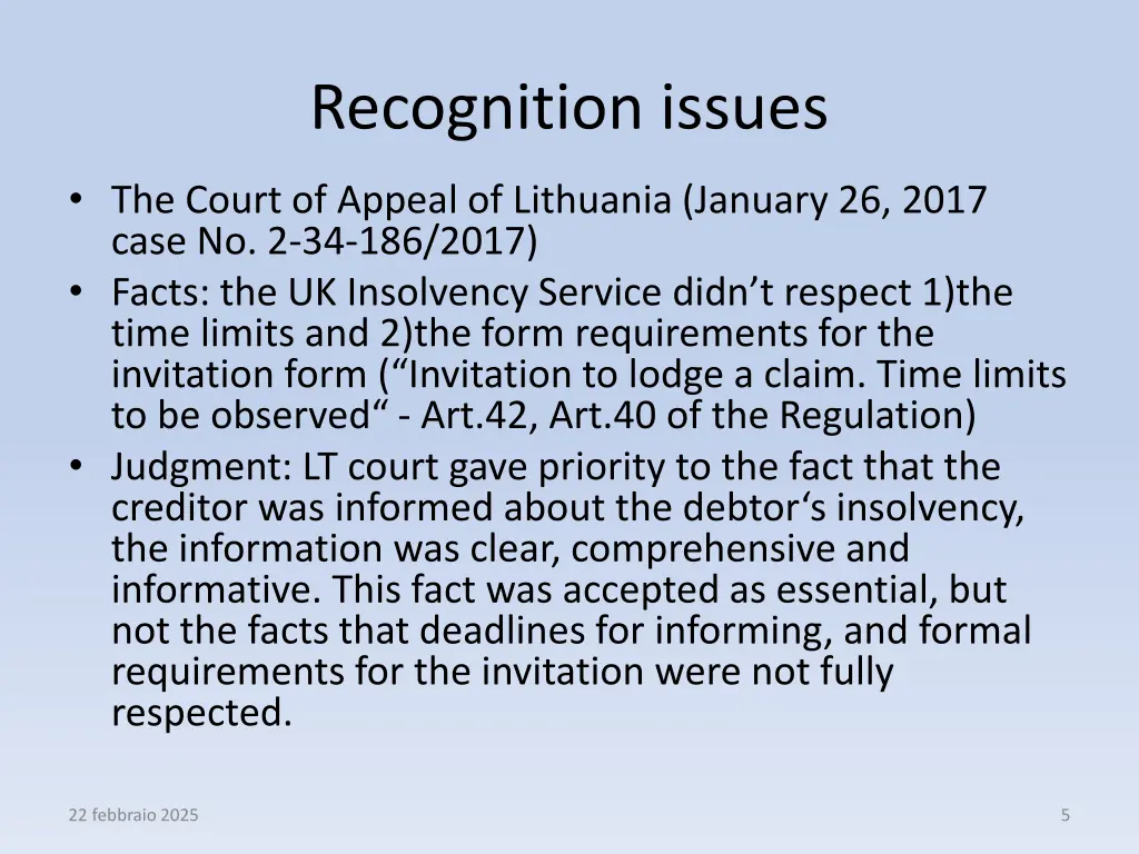 recognition issues 3
