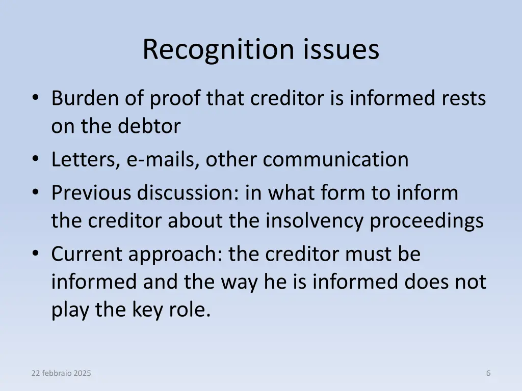 recognition issues 4