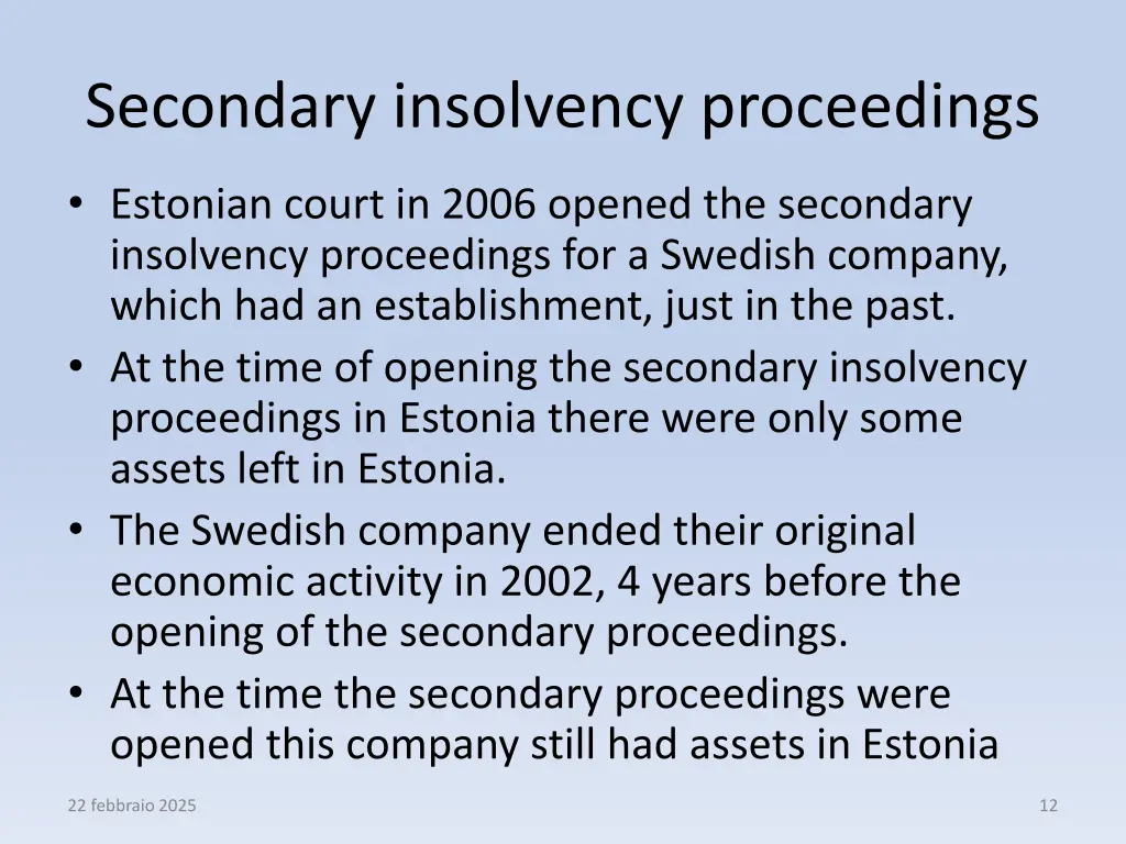 secondary insolvency proceedings 1