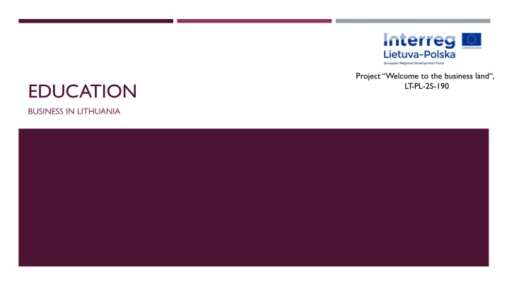 project welcome to the business land lt pl 2s 190