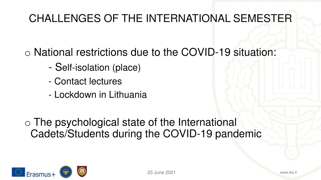 challenges of the international semester