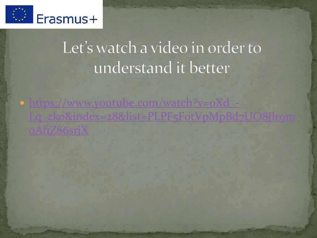 let s watch a video in order to understand