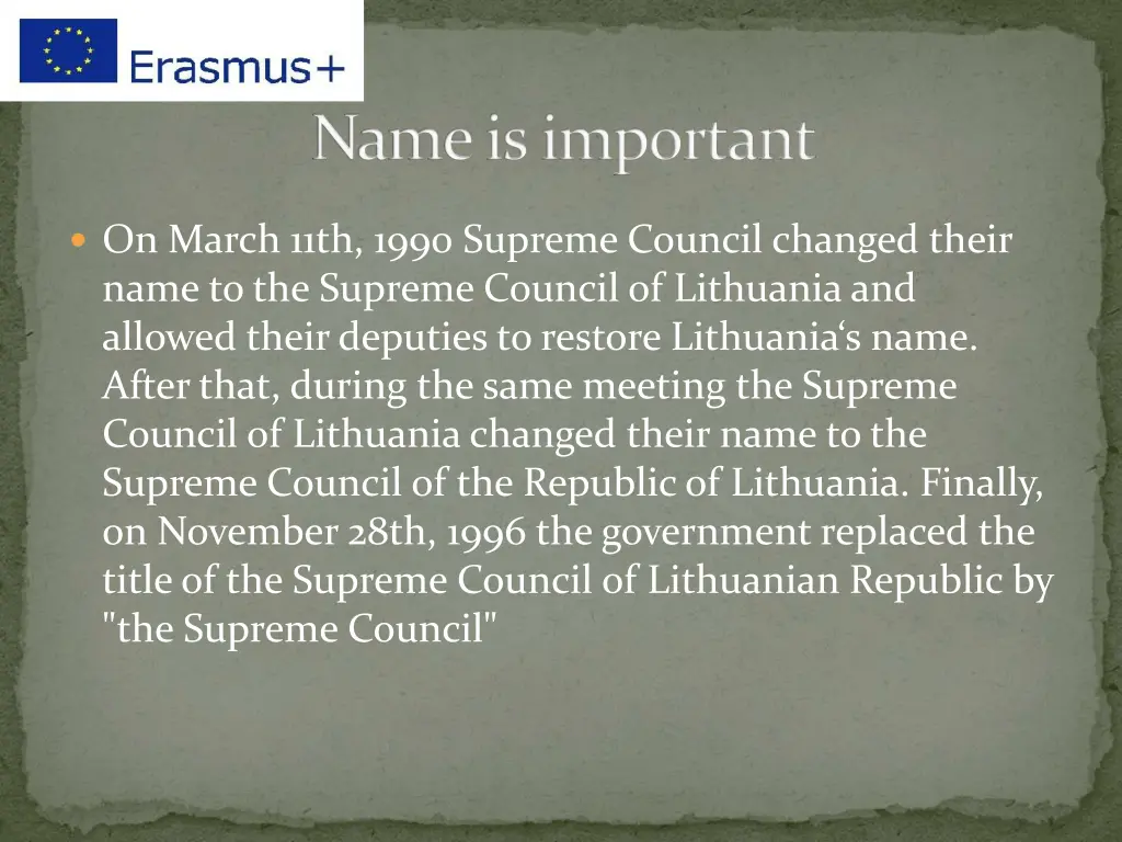 name is important