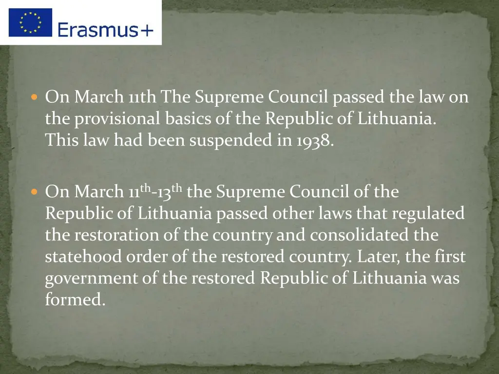 on march 11th the supreme council passed